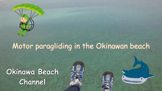 Motor Paragliding at the Okinawa Nakagusuku Village Yoshinoura Beach