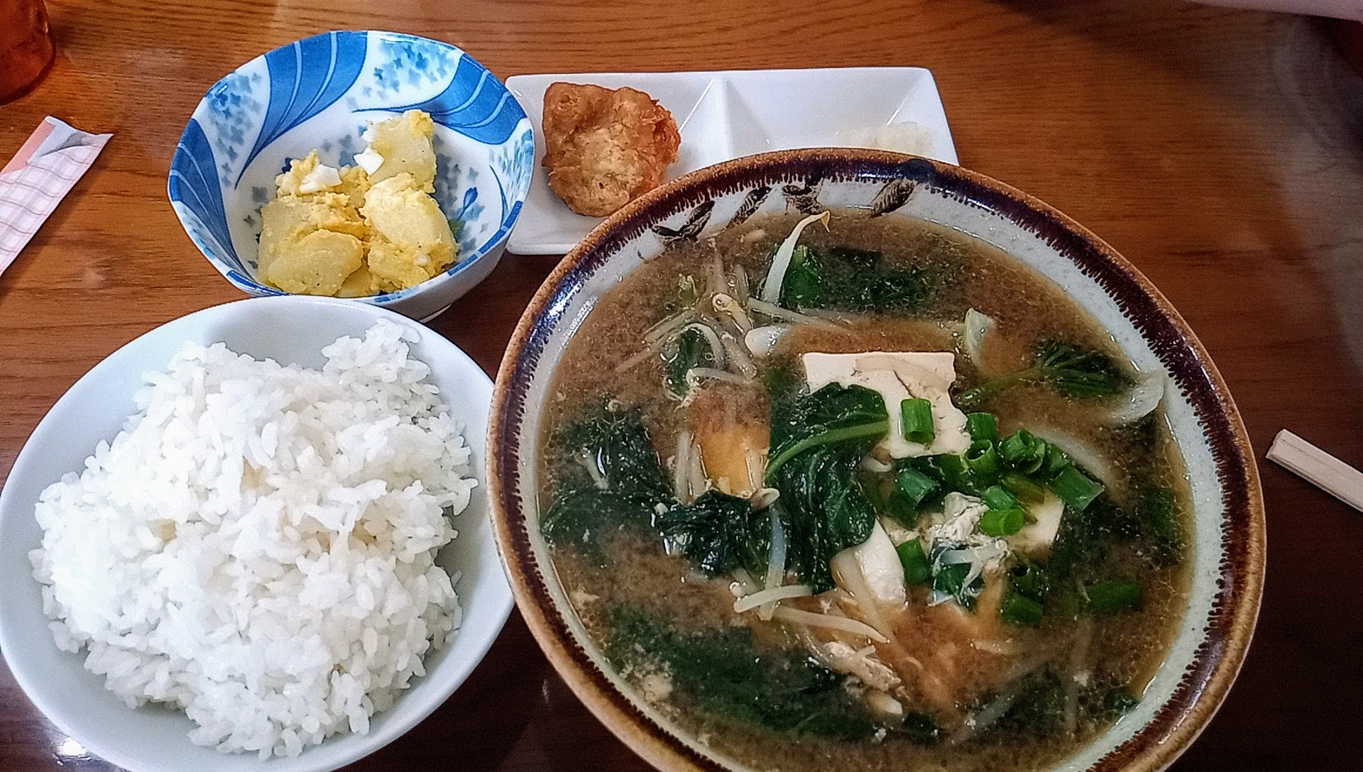 Miso soup set meal