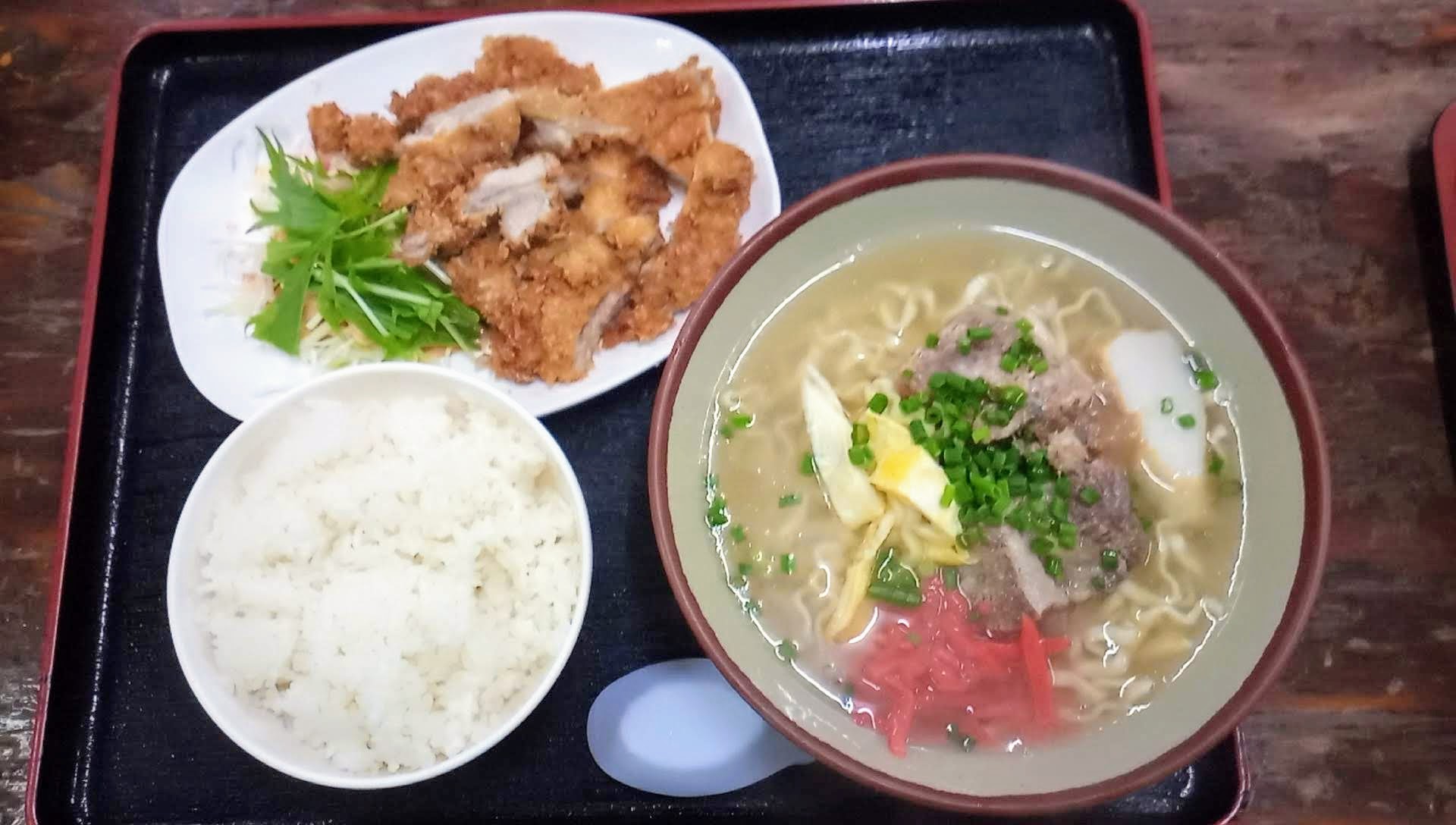 Okinawa soba set meal