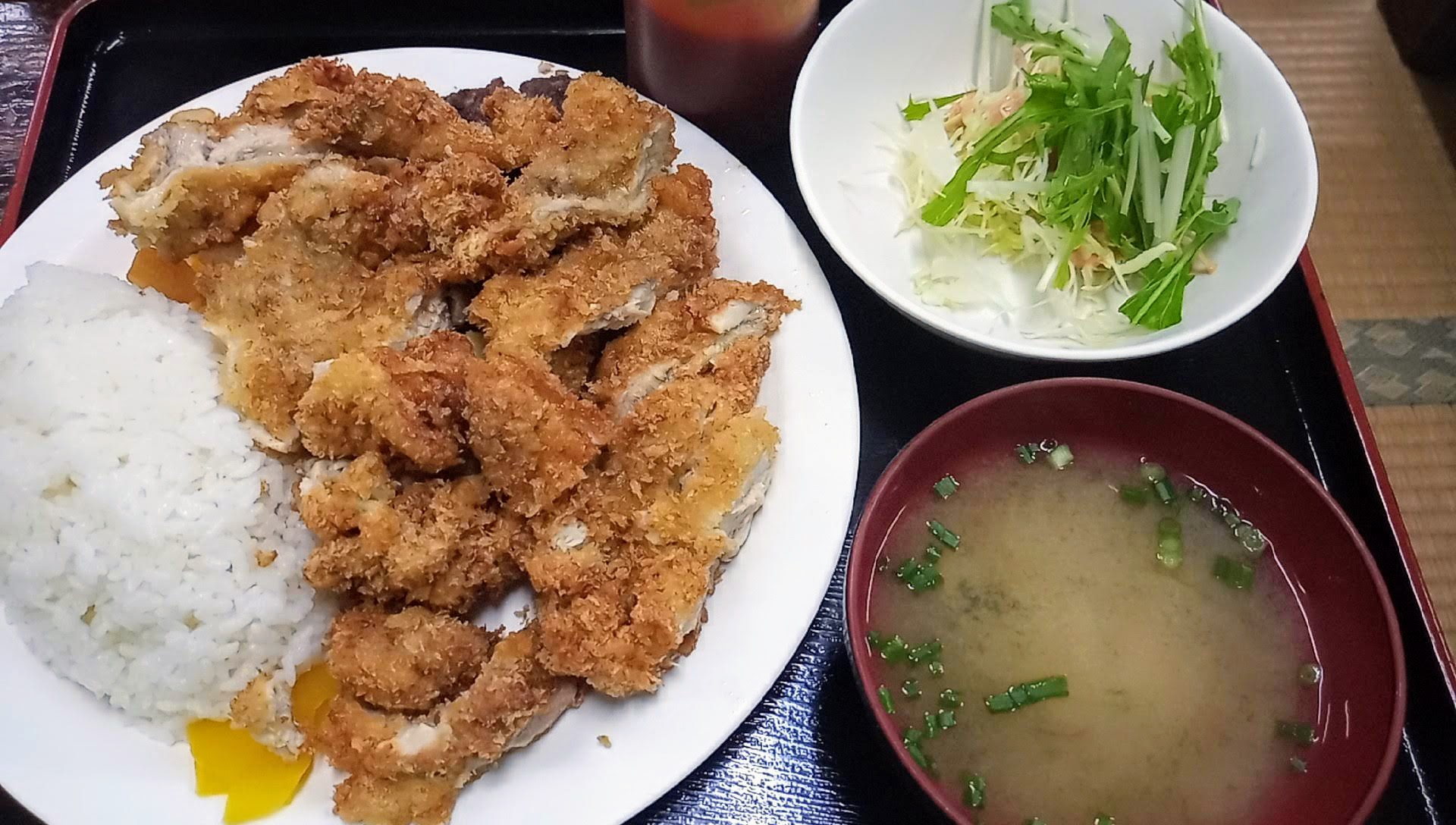 Chicken katsu set meal